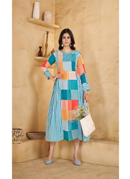 Ojal Cotton Checks Print Western Dress Bulk Orders In India